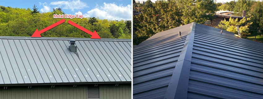 metal roof ridge cap