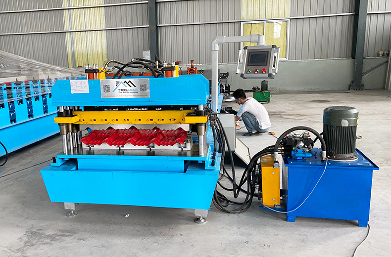 High Quality Automatic Roll Forming Color Steel Metal Profile Glazed Brick Roof Tile Making Machine