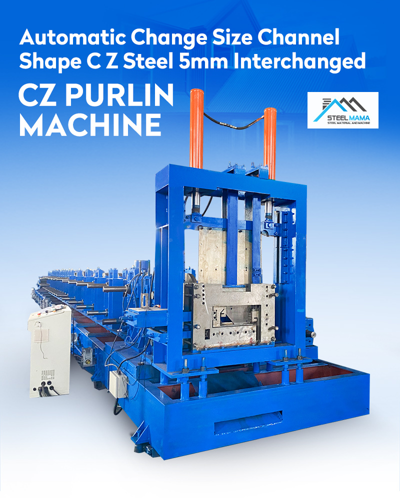 Auto change c z purlin roll forming machine