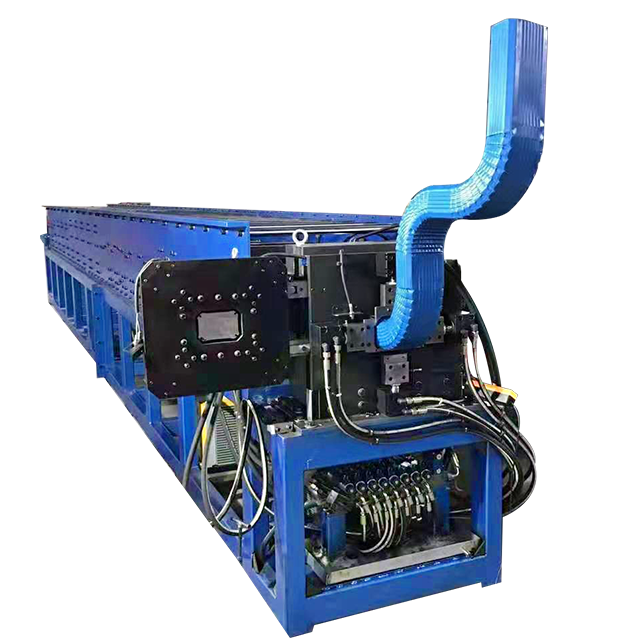 Automatic downspout roll forming machine