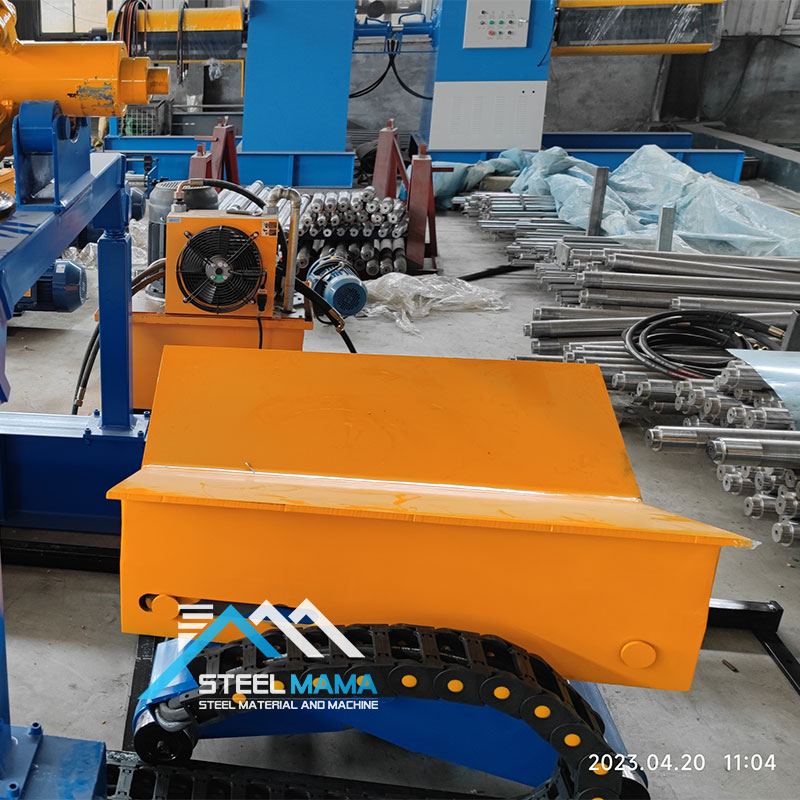 Full Automatic Steel Coil Automated Decoiling Hydraulic 7 Ton Uncoiler For Roll Forming Machine Line