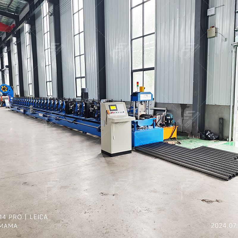 Kazakhstan Popular Full Automatic Warehouse Shelving Racking Beam Roll Forming Machine