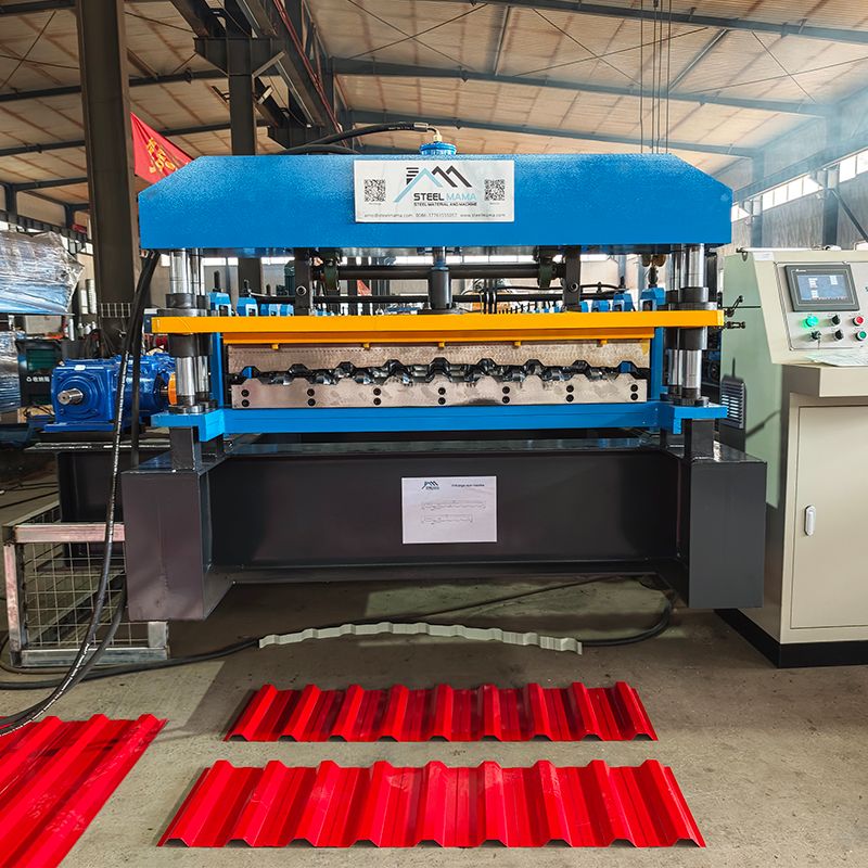 Romania Popular High Output Premium H18 Trapezoidal Roofing Sheet Roll Forming Machine