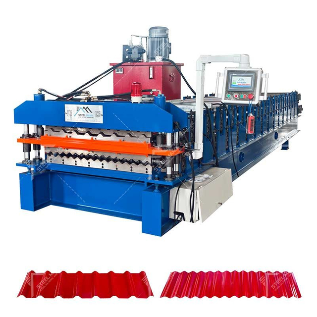 Steelmama Guatemala Popular High Efficiency Metal Panel R101 IBR & 988 Corrugated Roofing Sheet Double Layer Machine 