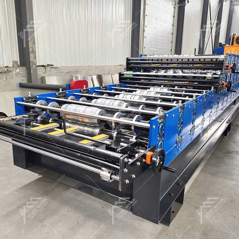 Steelmama Professional Production High Output Three Layer Roof Sheet Roll Forming Machine for Colombia