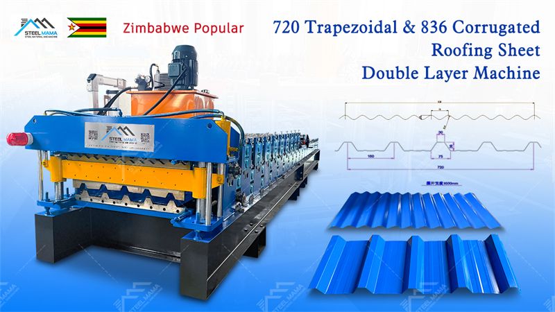 double roofing sheet making machine