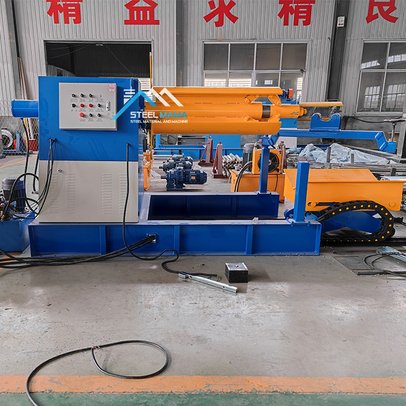 Full Automatic Steel Coil Automated Decoiling Hydraulic 7 Ton Uncoiler For Roll Forming Machine Line