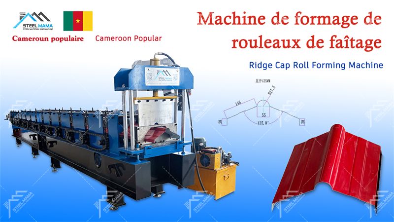 ridge cap roof color steel machine