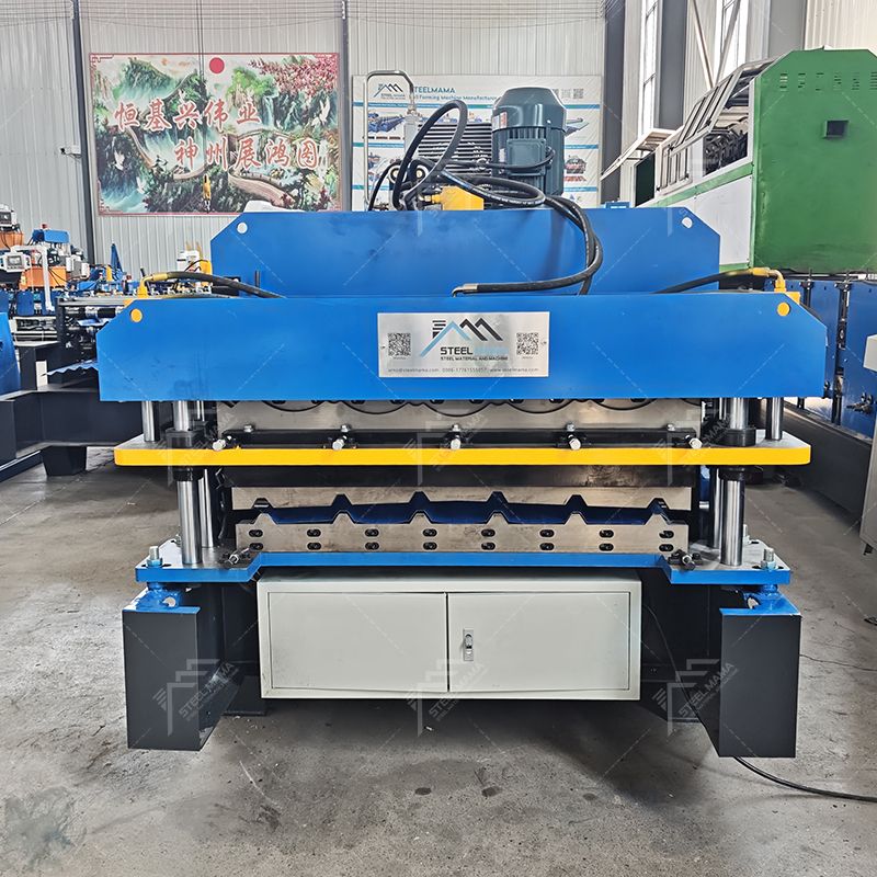 Uganda Popular Full Automatic Premium 828 Tile & 1025 Trapezoidal Roofing Sheet Double Layer Machine