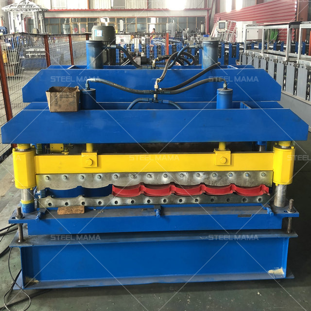 Hydraulic Pressing Metal Roofing Tile Roll Forming Machine For Construction Building Material 