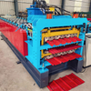 Three Layer IBR Trapezoidal And Corrugated Glazed Tile Roofing Sheet Roll Forming Machine For Building Material