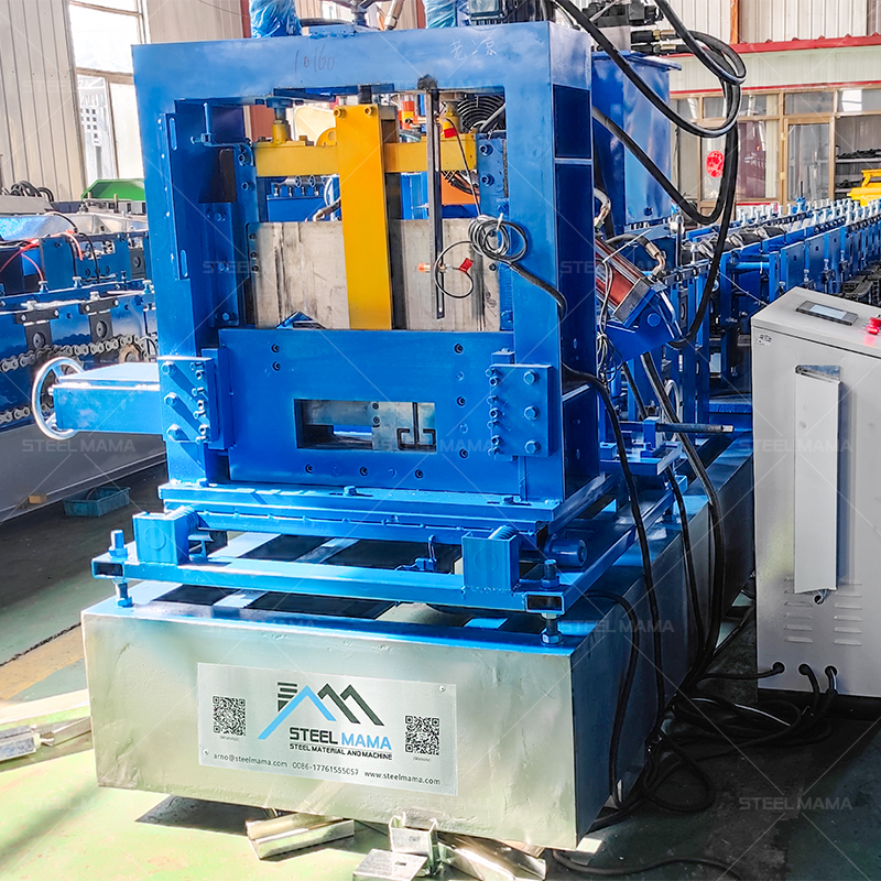 Full Automatic Durable Multy Size Galvanized Steel C Channel Purlin Roll Forming Machine For Building Material