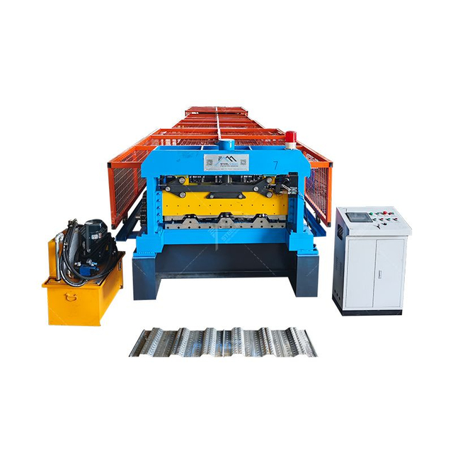 Indonesia Popular High Productivity Decking Floor Roll Forming Machine With PLC Control Machine