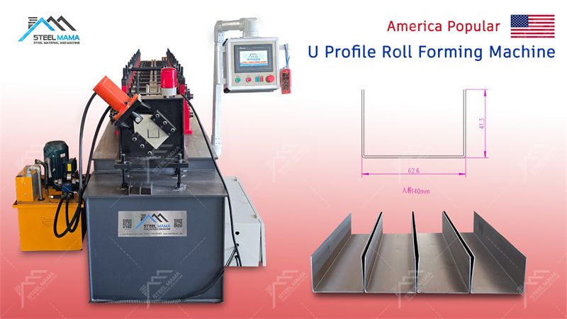 U profile cold roll forming machine
