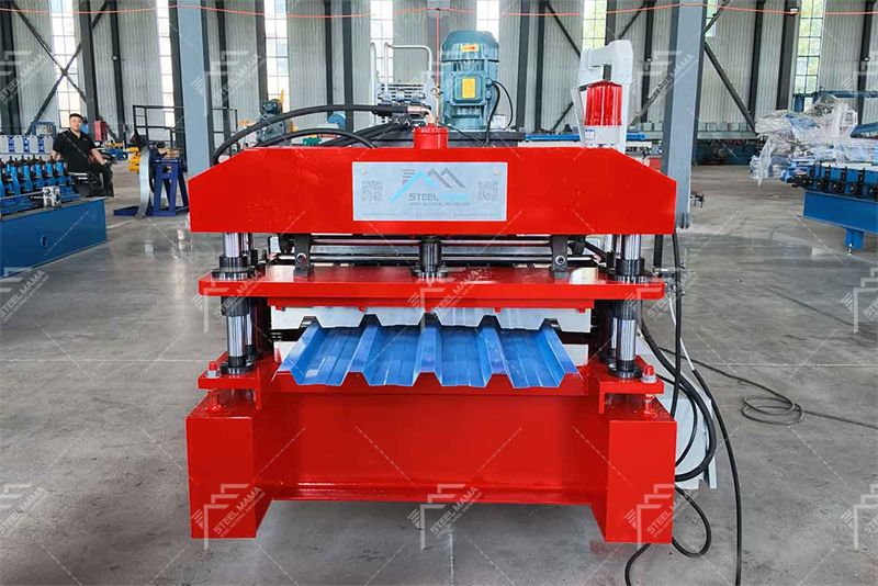 Trapezoidal cold rolled steel roof panel forming machine