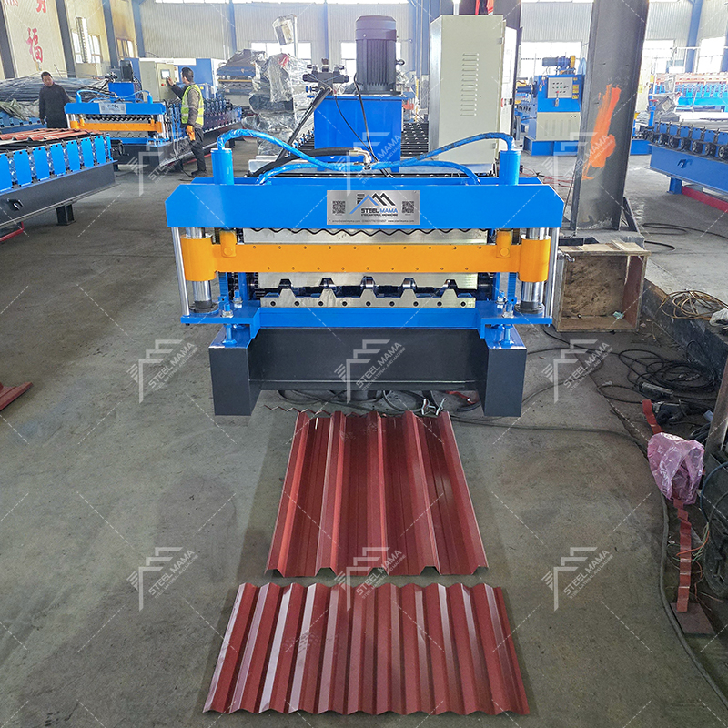 South Africa Popular Full Automatic 686 Trapezoidal & 762 Corrugated Roofing Sheet Double Layer Machine