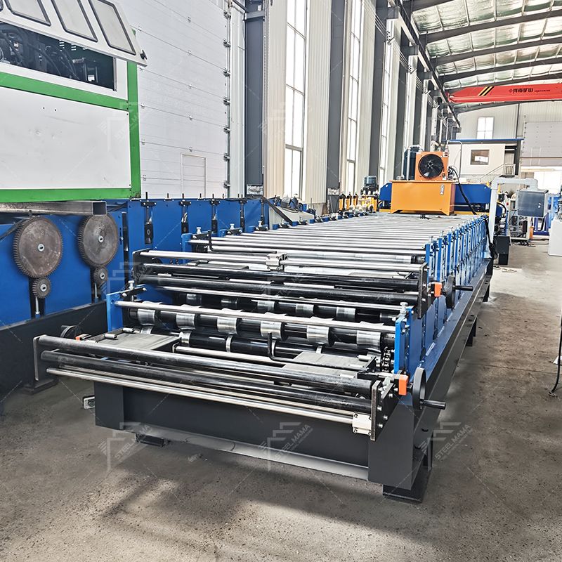Uganda Popular Full Automatic Premium 828 Tile & 1025 Trapezoidal Roofing Sheet Double Layer Machine