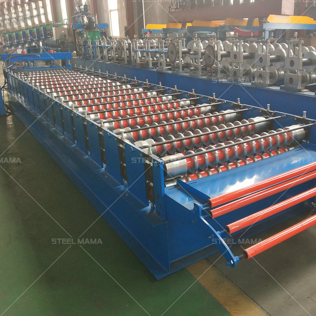 Africa Popular Color Steel Coated Corrugated Roof Sheet Roll Forming Machine 