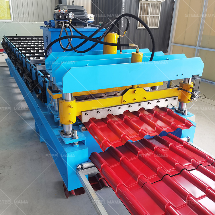 Galvanized Color Steel Roofing Iron Step Panel Automatic Roll Forming Machine Euro Tile Making Machine For Sale