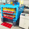 Three Layer IBR Trapezoidal And Corrugated Glazed Tile Roofing Sheet Roll Forming Machine For Building Material