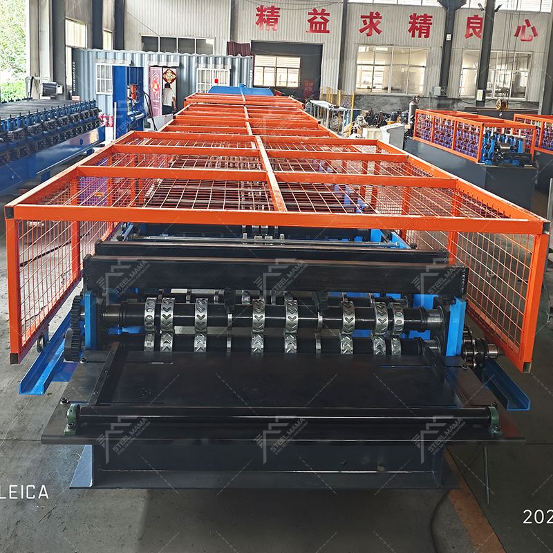 Indonesia Popular High Productivity Decking Floor Roll Forming Machine With PLC Control Machine