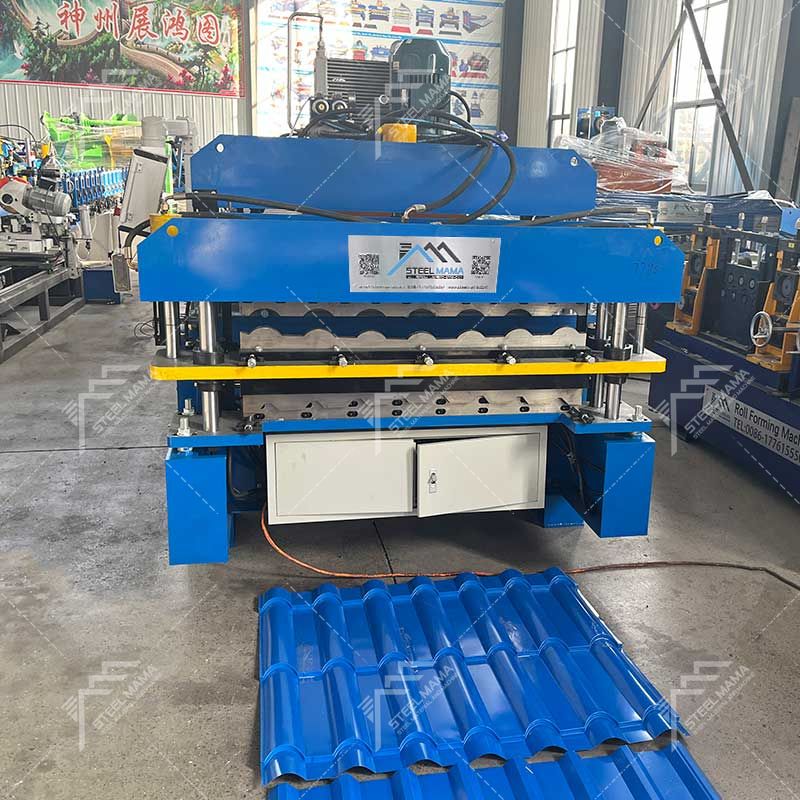 Steelmama Colombia Popular Full Automatic R101 IBR & Glazed Q Tile Roofing Sheet Double Layer Machine