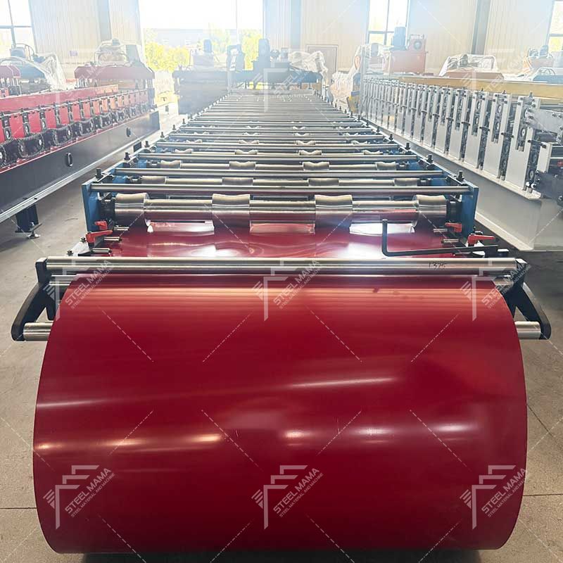 Peru Popular Full Automatic TR4 Trapezoidal Roofing Sheet Panel Roll Forming Machine Line