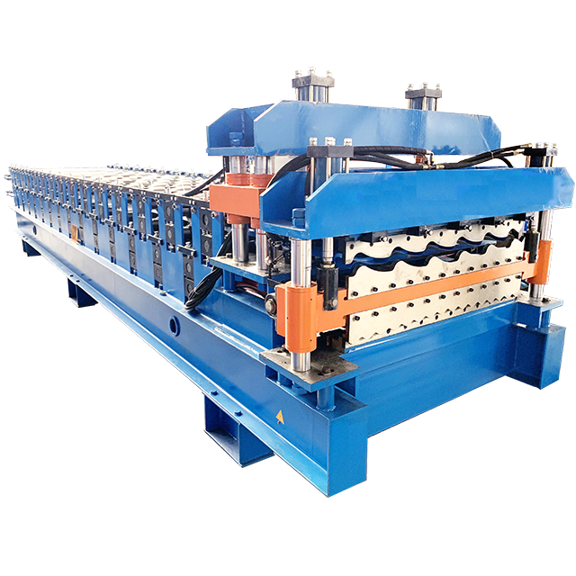 Double layer roofing tile machine