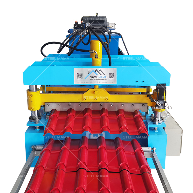 Automatic 800 Glazed Q Tile Metal Roof Sheet Making Machine Roof Tile Cold Roll Forming Machine Price 