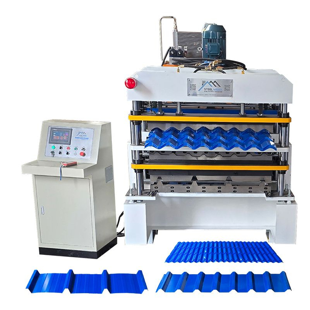 Guatemala Popular High Performance 1000 Tile & R101 IBR & TR4 IBR Three Layer Roofing Sheet Machine