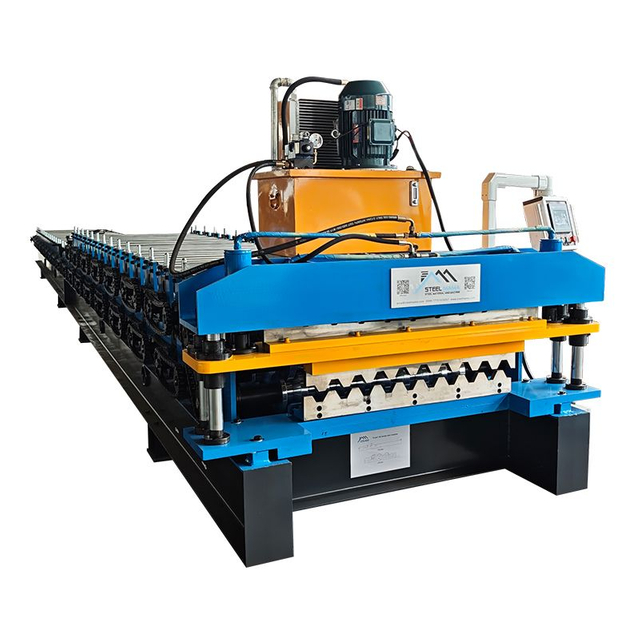 Hungary Popular High Efficiency T8 Trapezoidal & T40 Trapezoidal Roofing Sheet Double Layer Machine