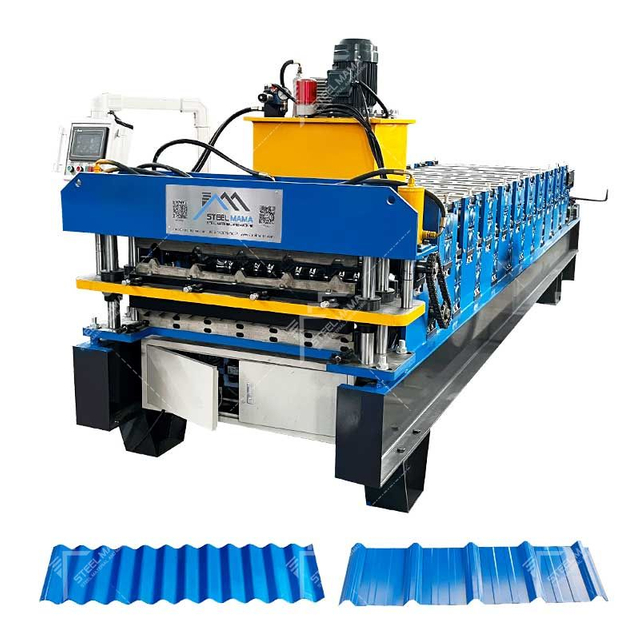 Steelmama Durable 820 IBR & 803 Corrugated Double Layer Roofing Sheet Rolling Machine for Bolivia
