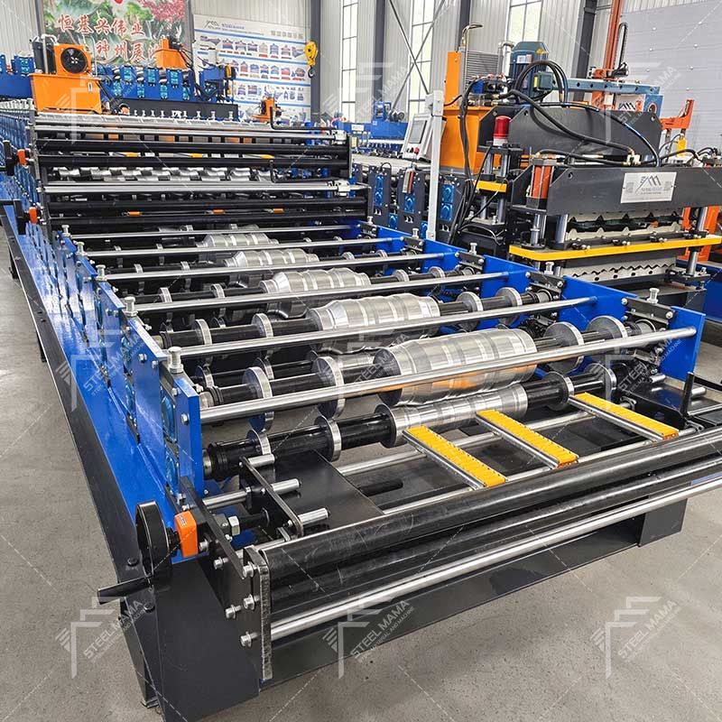 Steelmama Professional Production High Output Three Layer Roof Sheet Roll Forming Machine for Colombia