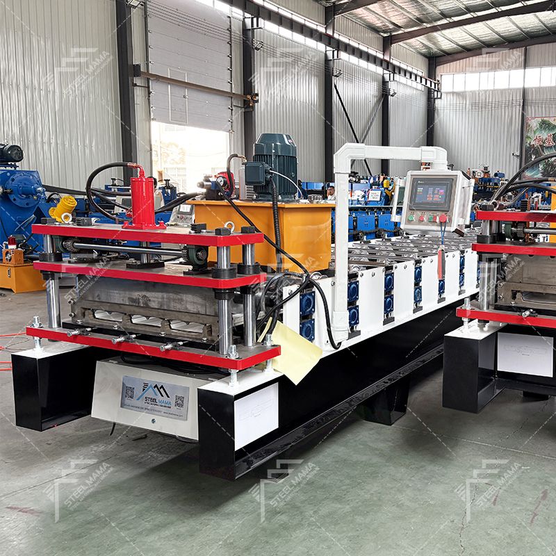 South Africa Popular High Efficiency Galvanized Steel 700 Spring Lock Roll Forming Machine
