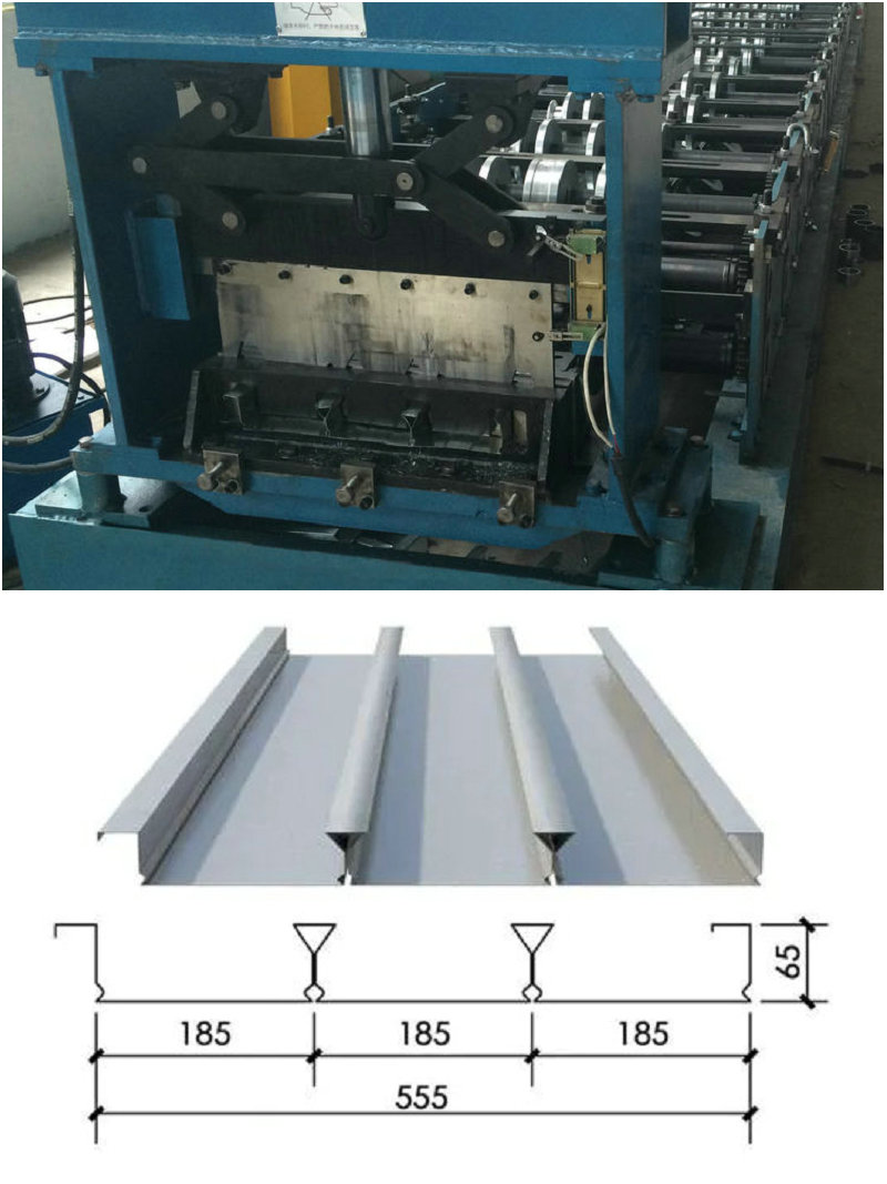 Decking sheet roll forming machine