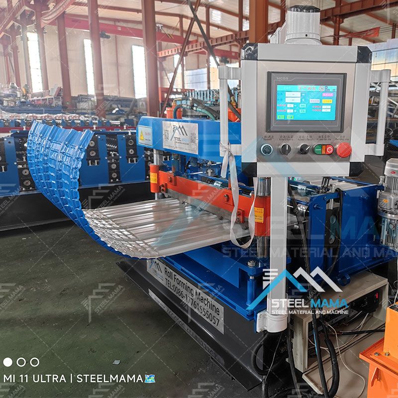 Bolivia Popular Full Automatic Steel Metal Sheet Crimping Roof Panel Crimping Curving Machine