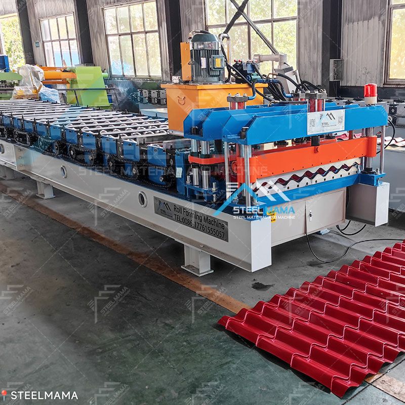 Mexico Popular Building Materials Galvanized Metal Tile Roof Sheet Roll Forming Machine