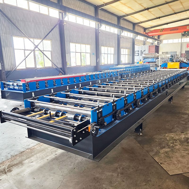 Chile Popular Long Lifespan PV4 Trapezoidal Roofing Sheet Roll Forming Machine with Crimping 