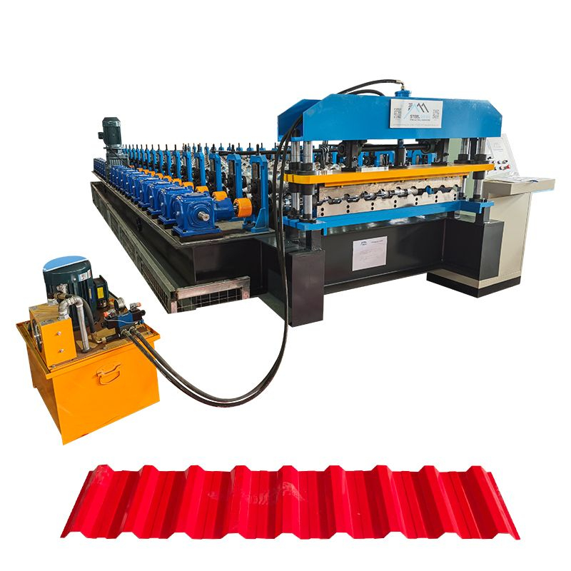 Romania Popular High Output Premium H18 Trapezoidal Roofing Sheet Roll Forming Machine