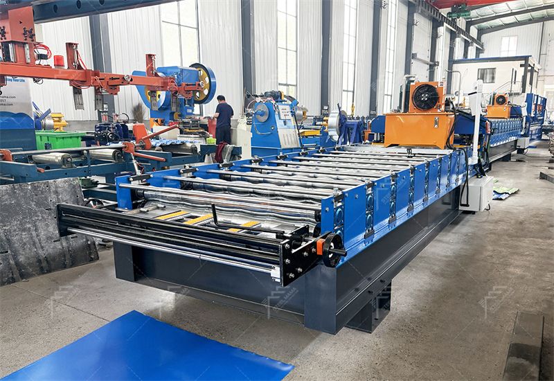 Metal tile roof sheet machine