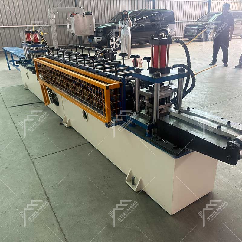 Portugal Popular Full Automatic Electrical Cabinet U Guide Rail Roll Forming Machine Use in Steelmama Factory