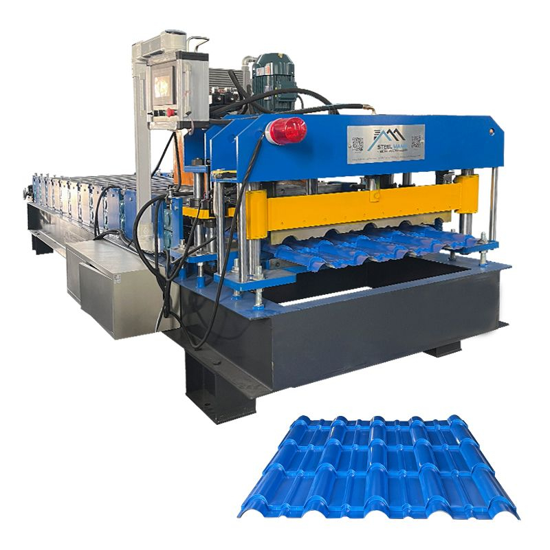 Zimbabwe Popular High Standard Full Automatic 800 Glazed Q Tile Roof Sheet Roll Forming Machine