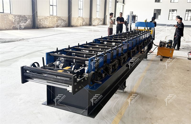 steel ridge cap roofing machine