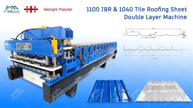 double sheet roof panel roll forming machine