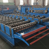 Charcoal Grey Color Glazed Roofing Corrugated Tile Building Material Roll Forming Machine With Pressing 