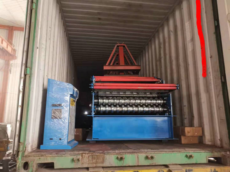 Loading mabati tile machine to kenya