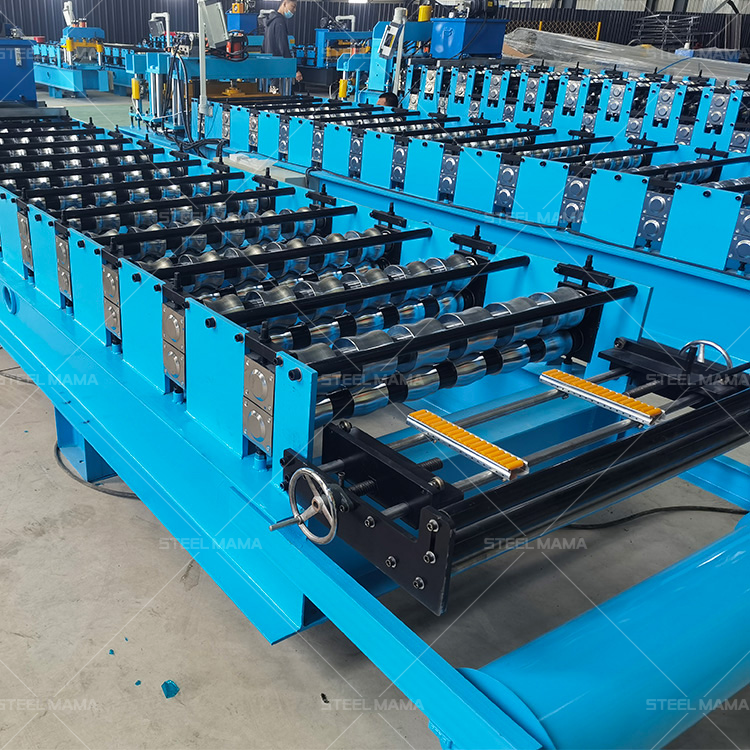 Galvanized Color Steel Roofing Iron Step Panel Automatic Roll Forming Machine Euro Tile Making Machine For Sale