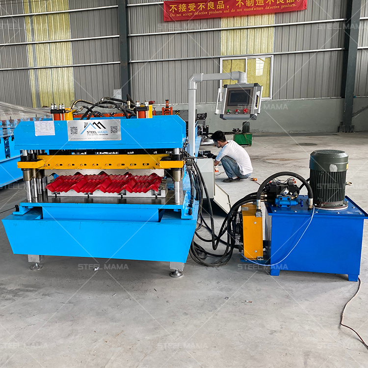 High Quality Automatic Roll Forming Color Steel Metal Profile Glazed Brick Roof Tile Making Machine