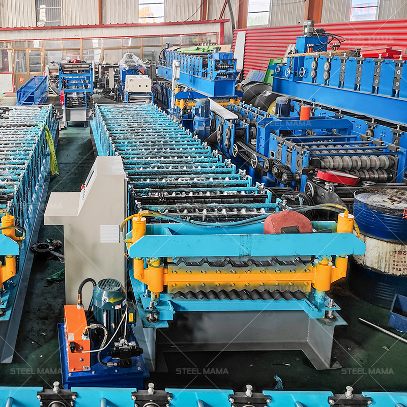 Manufacturers Automatic Metal Steel Double Layer TR6 IBR Sheet And 988 Corrugated Arc Roof Roll Forming Machine