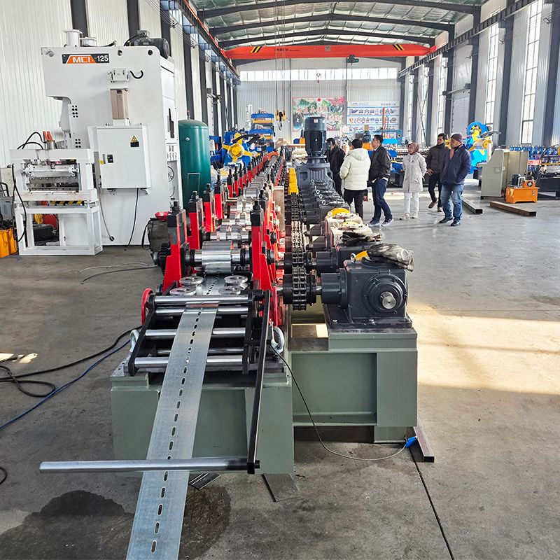 Indonesia Popular High Performance Full Automatic Solar Rack Roll Forming Machine